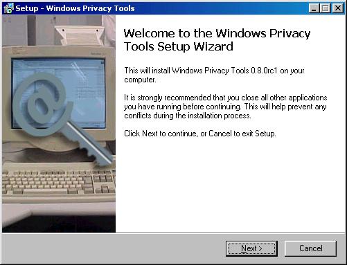 Installation de WinPT-GPG